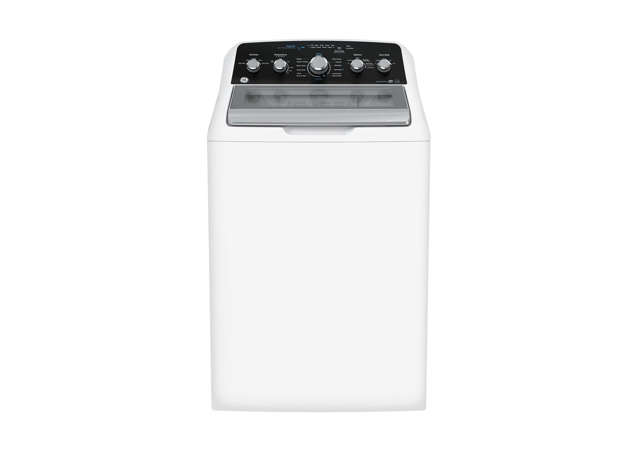 GE White Top Load Washer (4.9 Cu. Ft.) & Gas Dryer with SaniFresh Cycle (7.2 cu.ft.) - GTW491BMRWS/GTD49GBMRWS