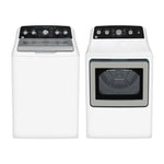 GE White Top Load Washer (4.9 Cu. Ft.) & Electric Dryer with SaniFresh Cycle (7.2 cu.ft.) - GTW491BMRWS/GTD49EBMRWS