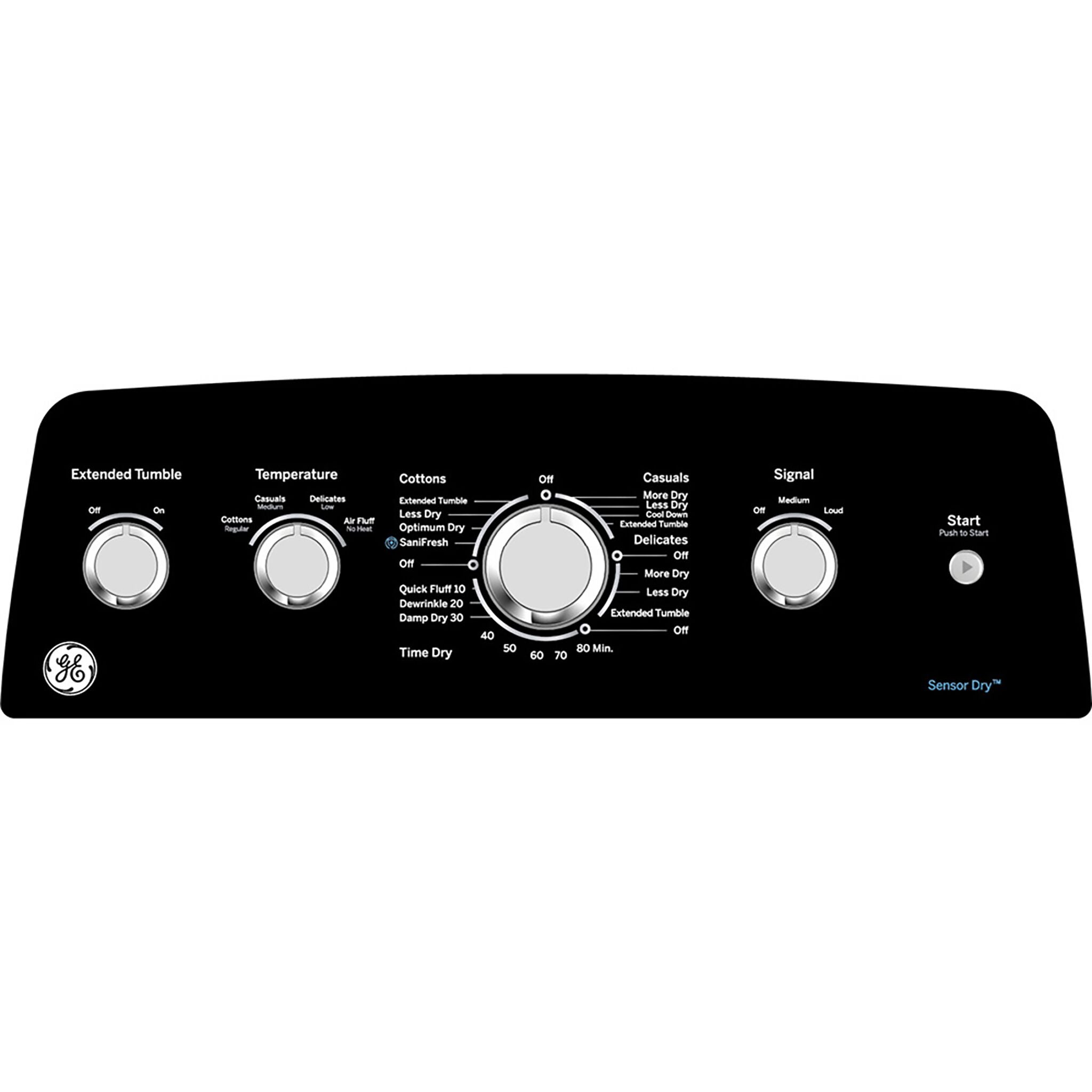 GE White Gas Dryer with SaniFresh Cycle (7.2 cu.ft.) - GTD49GBMRWS