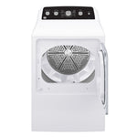 GE White Top Load Washer (4.9 Cu. Ft.) & Gas Dryer with SaniFresh Cycle (7.2 cu.ft.) - GTW491BMRWS/GTD49GBMRWS