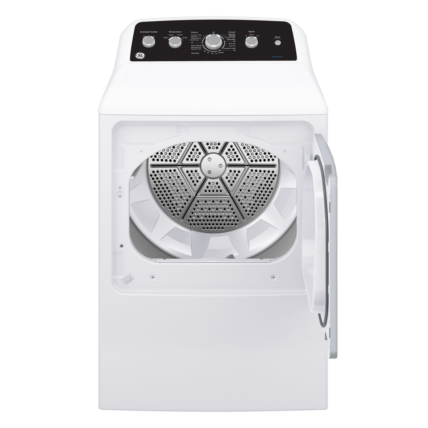 GE White Top Load Washer (4.9 Cu. Ft.) & Electric Dryer with SaniFresh Cycle (7.2 cu.ft.) - GTW491BMRWS/GTD49EBMRWS