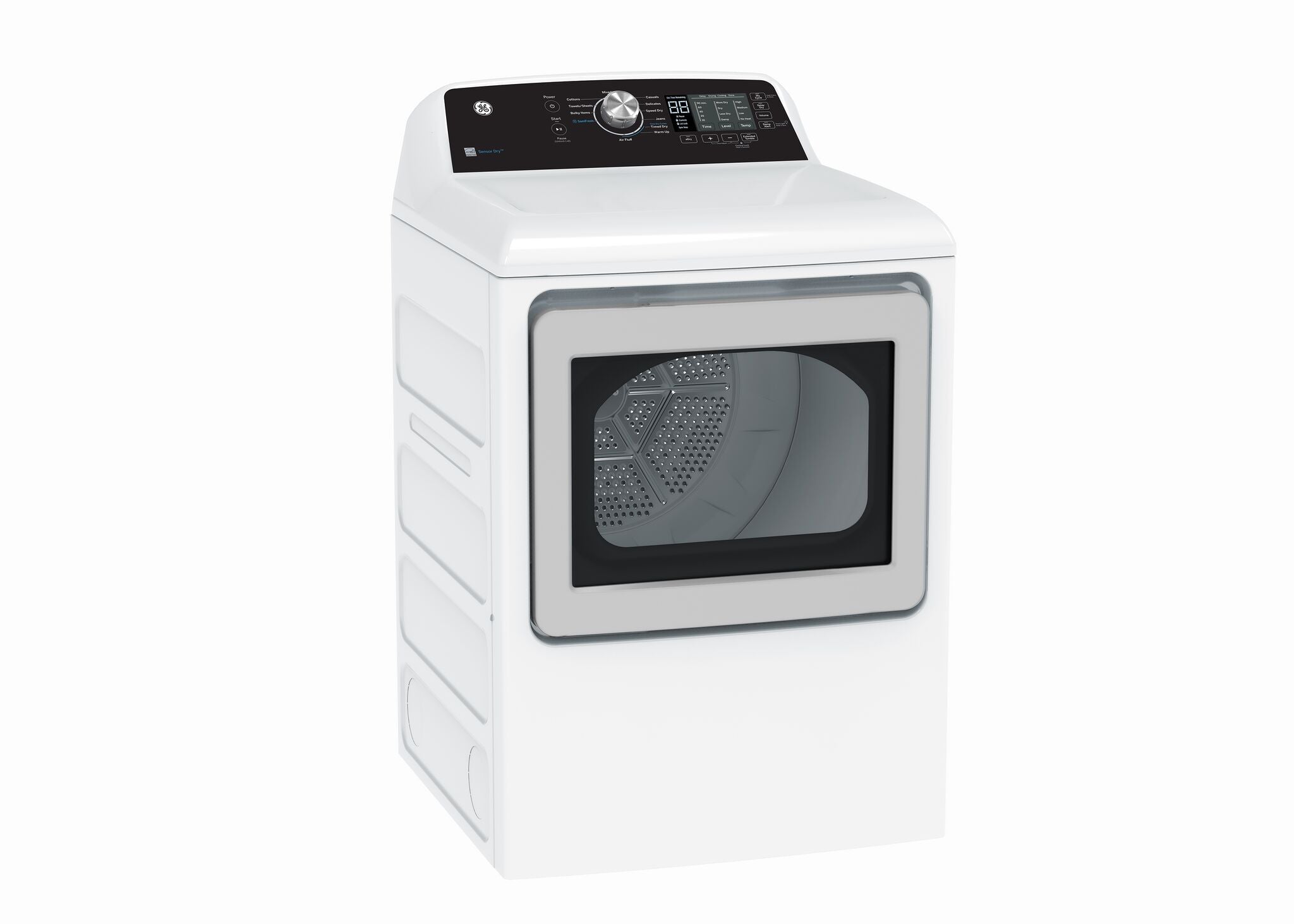 di7saur  GE White Gas Dryer with SaniFresh Cycle (7.4 cu.ft.) - GTD68GBMRWS