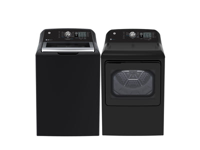 GE Diamond Grey Top Load Washer ( 5.3 Cu. Ft.) & Electric Dryer with SaniFresh Cycle (7.2 cu.ft.) - GTW681BMRDG/GTD49EBMRDG