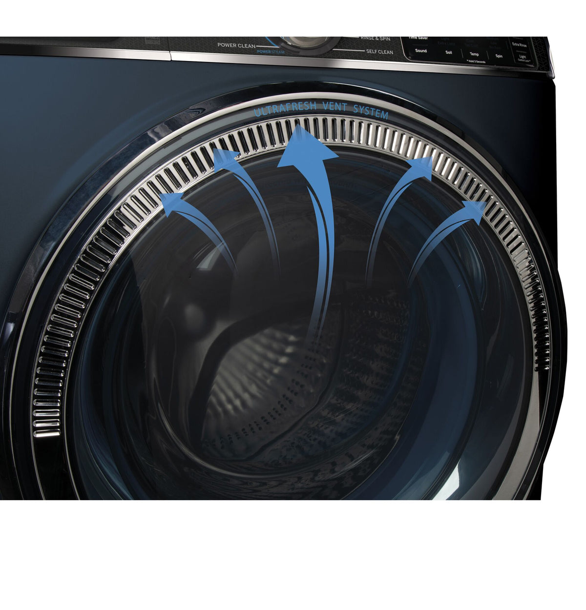 GE Carbon Graphite Smart Steam Front Load Washer with SmartDispense (5. ...