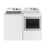 GE White Top-Load Washer with SaniFresh (5.2 Cu. Ft.) & GE White Gas Dryer (7.4 Cu. Ft.) - GTW685BMRWS/GTD65GBMRWS