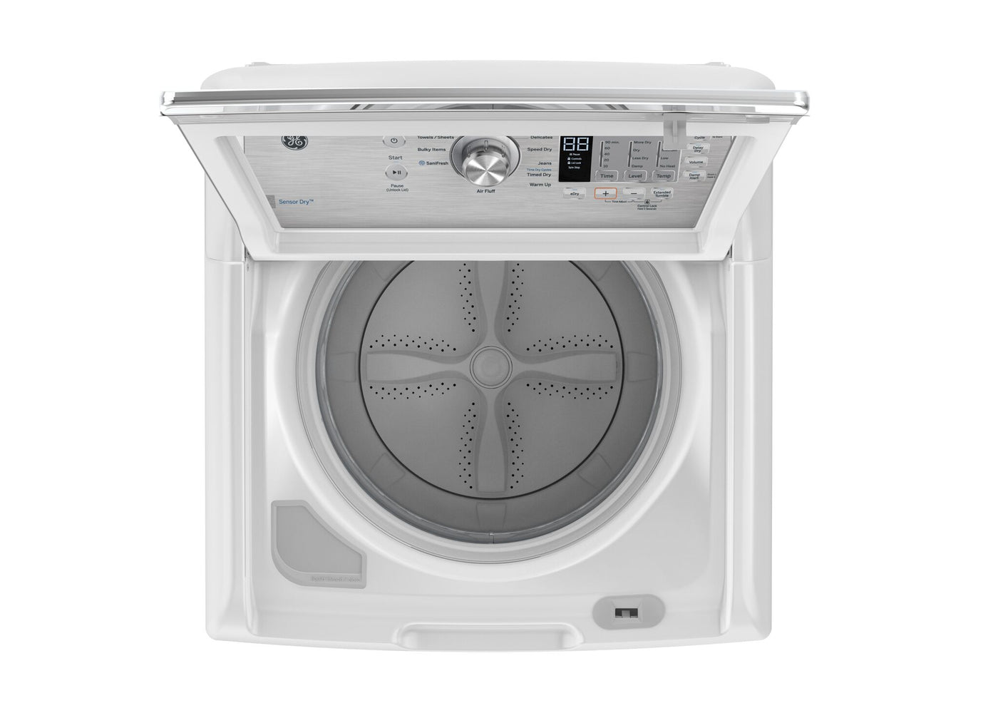 GE White Top-Load Washer (5.3 Cu. Ft.) & GE White Gas Dryer (7.4 Cu. Ft.) - GTW680BMRWS/GTD65GBMRWS