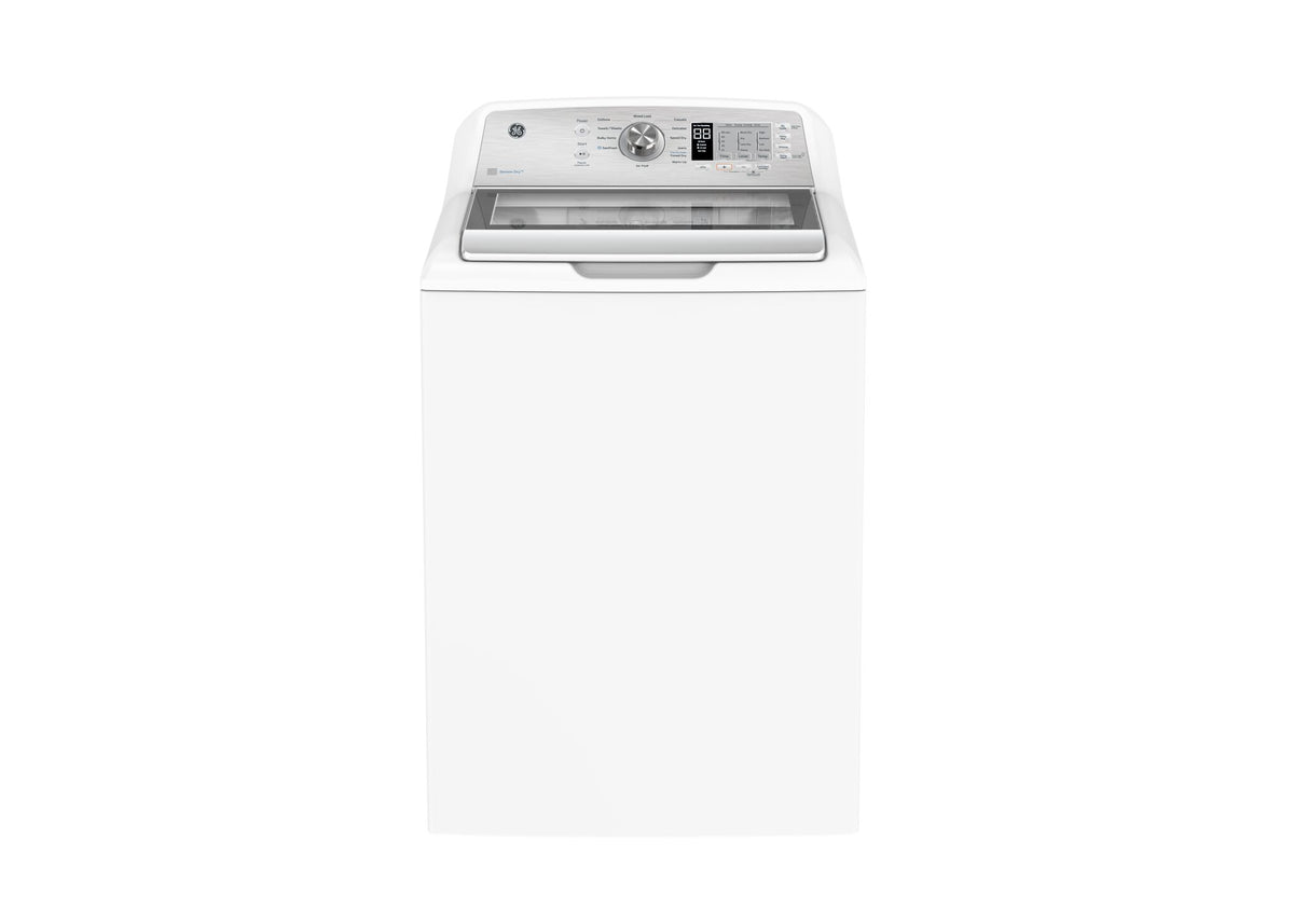 GE White TopLoad Washer (5.3 Cu. Ft.) & GE White Gas Dryer (7.4 Cu. Ft