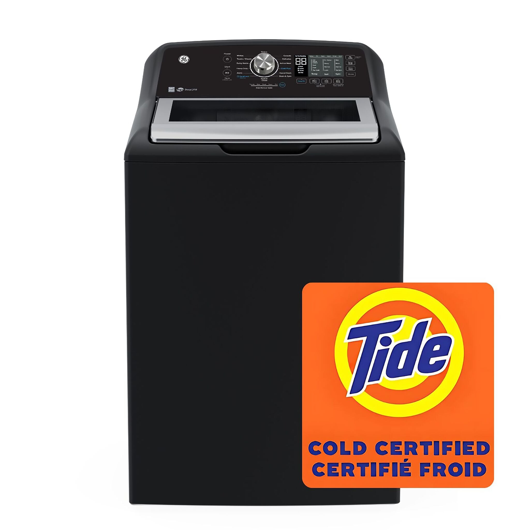 GE Diamond Grey Top Load Washer ( 5.3 Cu. Ft.) & Electric Dryer with SaniFresh Cycle (7.2 cu.ft.) - GTW681BMRDG/GTD49EBMRDG