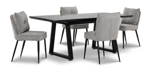 Gemini 5- Piece Extendable Dining Set - Grey
