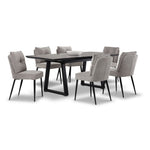 In Full Bloom - Gemini 7-Piece Extendable Dining Set - Grey