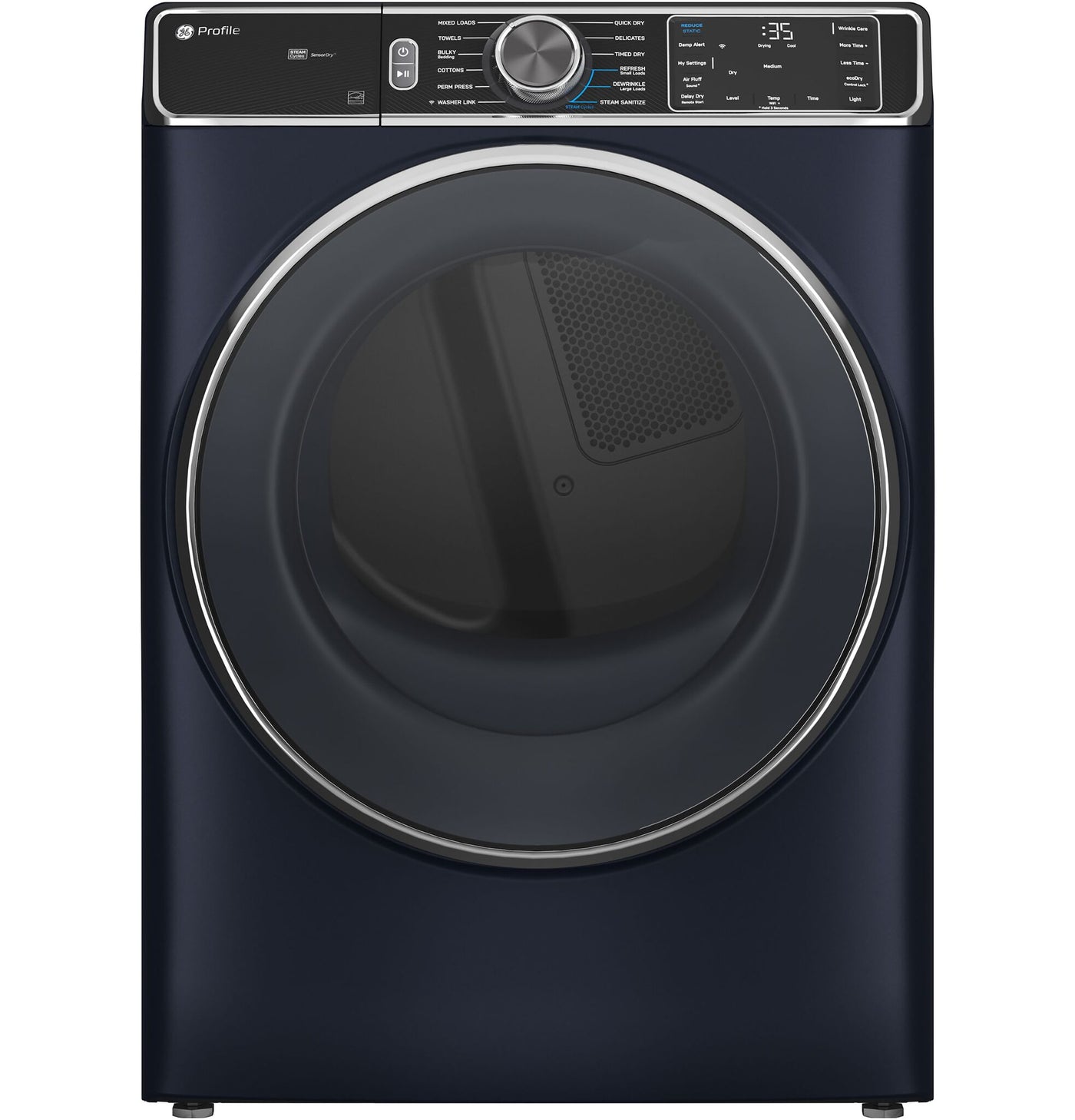 GE Profile Blue Sapphire Smart Steam Front Load Washer (6.1 Cu.Ft.) & Electric Dryer (7.8 Cu.Ft.) - PFW870SPVRS/PFD87ESPVRS