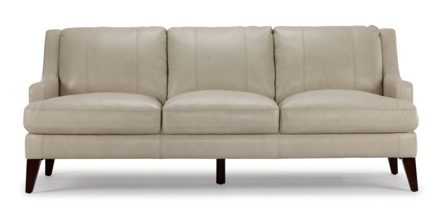 Gerald Leather Sofa - Ivory