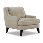 Gerald Leather Chair - Ivory