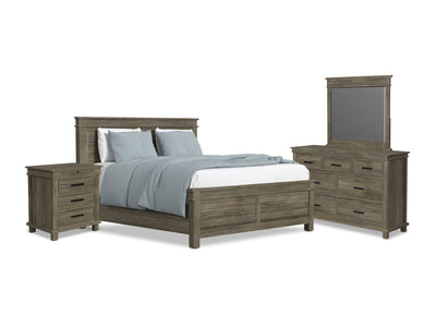 Glacier Point 6-Piece King Panel Bedroom Package - Greystone