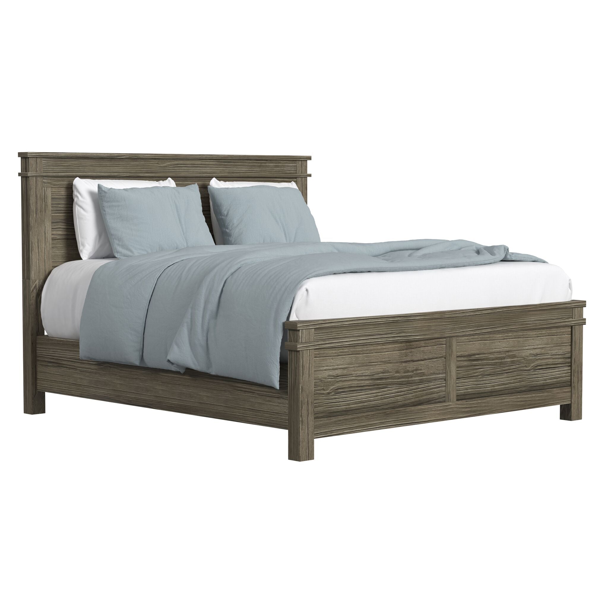 Glacier Point 3-Piece Queen Panel Bed - Greystone