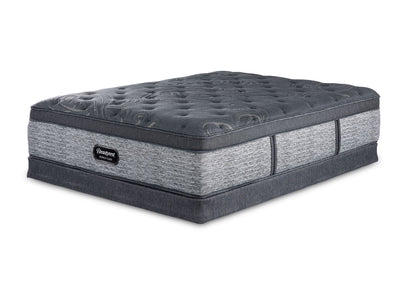 Beautyrest World Class Grandeur 2.0 Plush Queen Mattress and Low Profile Boxspring Set