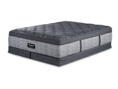 Beautyrest World Class Grandeur 2.0 Plush Queen Mattress and Low Profile Split Boxspring Set