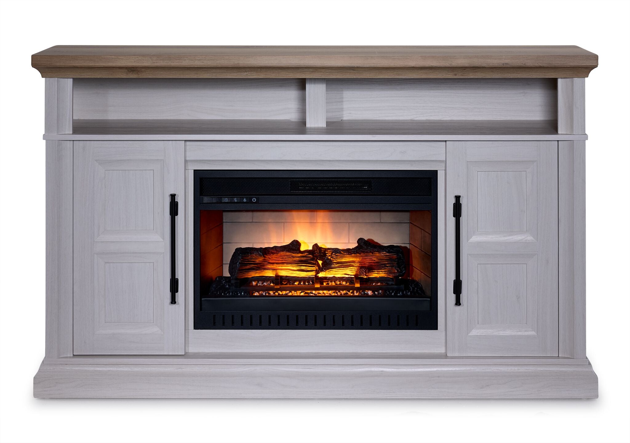 Leons fireplace tv stand sales