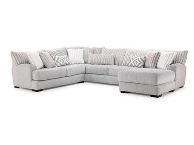 Haisley 3-Piece Sectional with Right-Facing Chaise - Grey