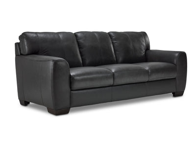 Halden Leather Sofa - Carbon Grey