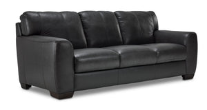 Halden Leather Sofa - Carbon Grey