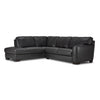 Halden Leather 2-Piece Sectional with Left Facing Chaise - Carbon Grey
