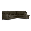 Halden Leather 2-Piece Sectional with Right Facing Chaise - Forest Green