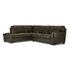 Halden Leather 2-Piece Sectional with Right Facing Chaise - Forest Green