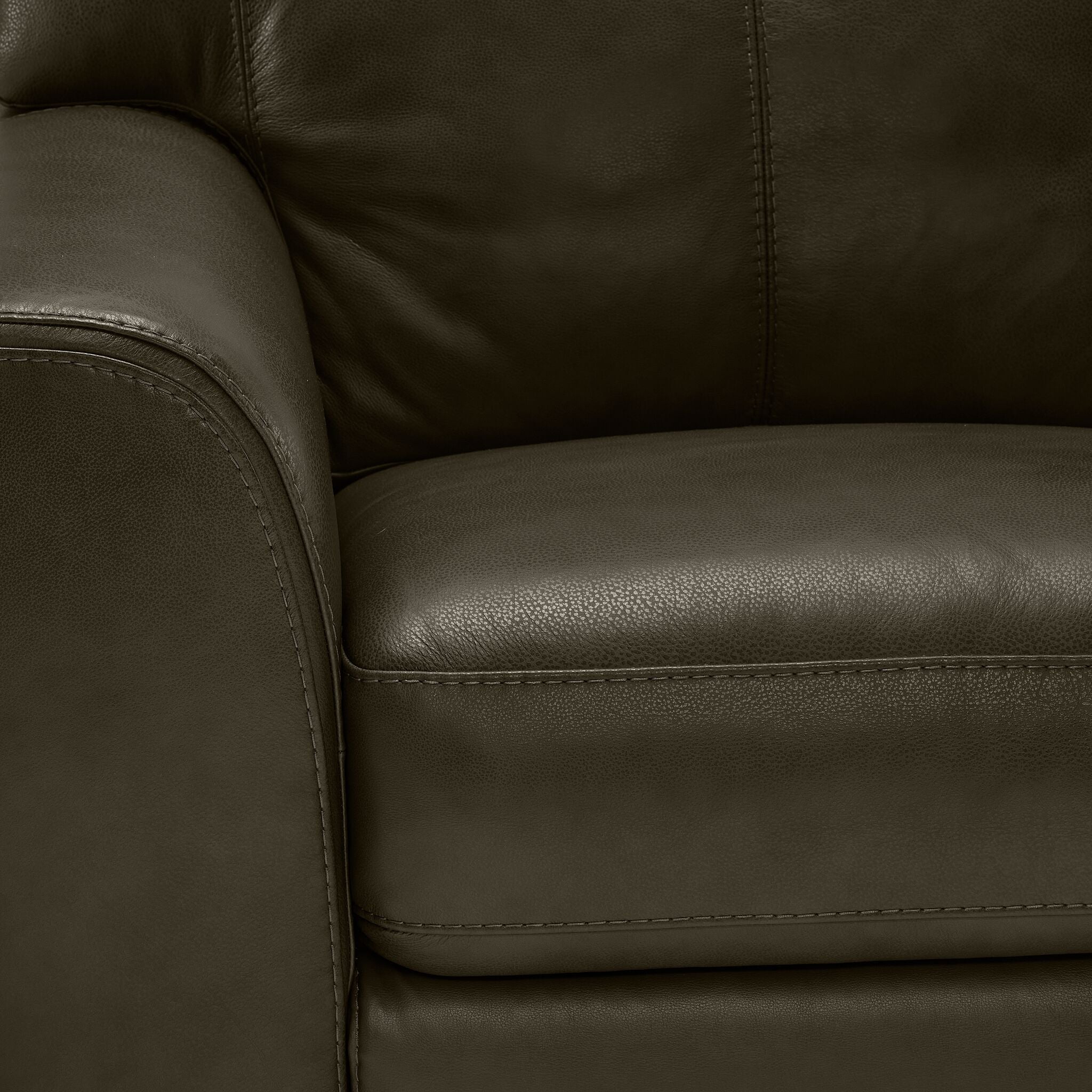 Halden Leather Chair - Forest Green