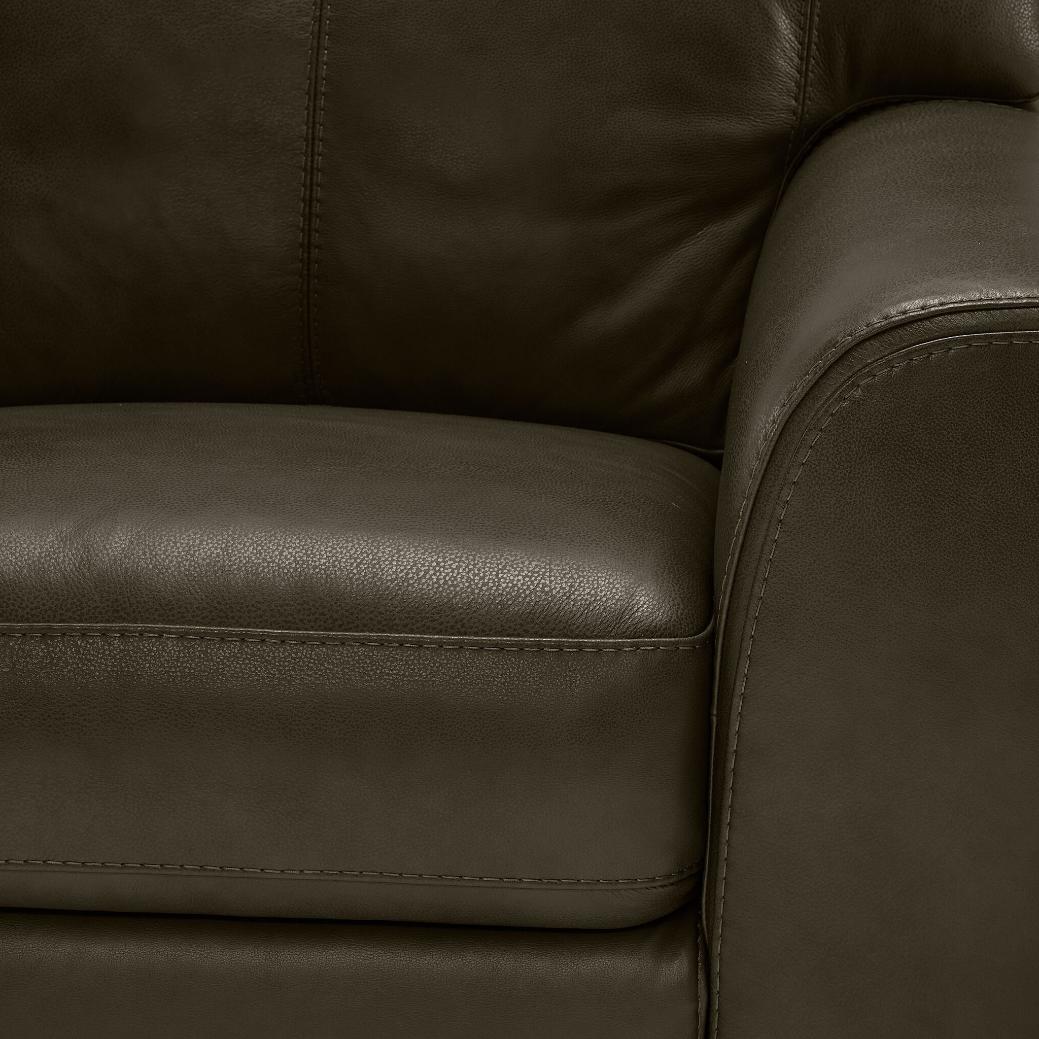 Halden Leather 2-Piece Sectional with Left Facing Chaise - Forest Green