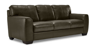 Halden Leather Sofa - Forest Green