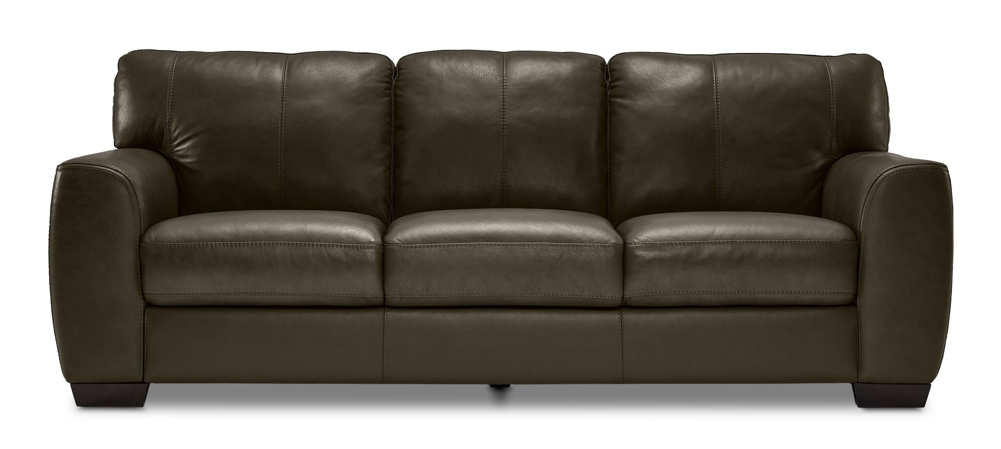 Halden Leather Sofa - Forest Green