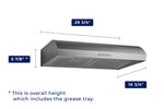 Hauslane Stainless Steel 30" 400 CFM Under Cabinet Range Hood - UC-B018SS-30