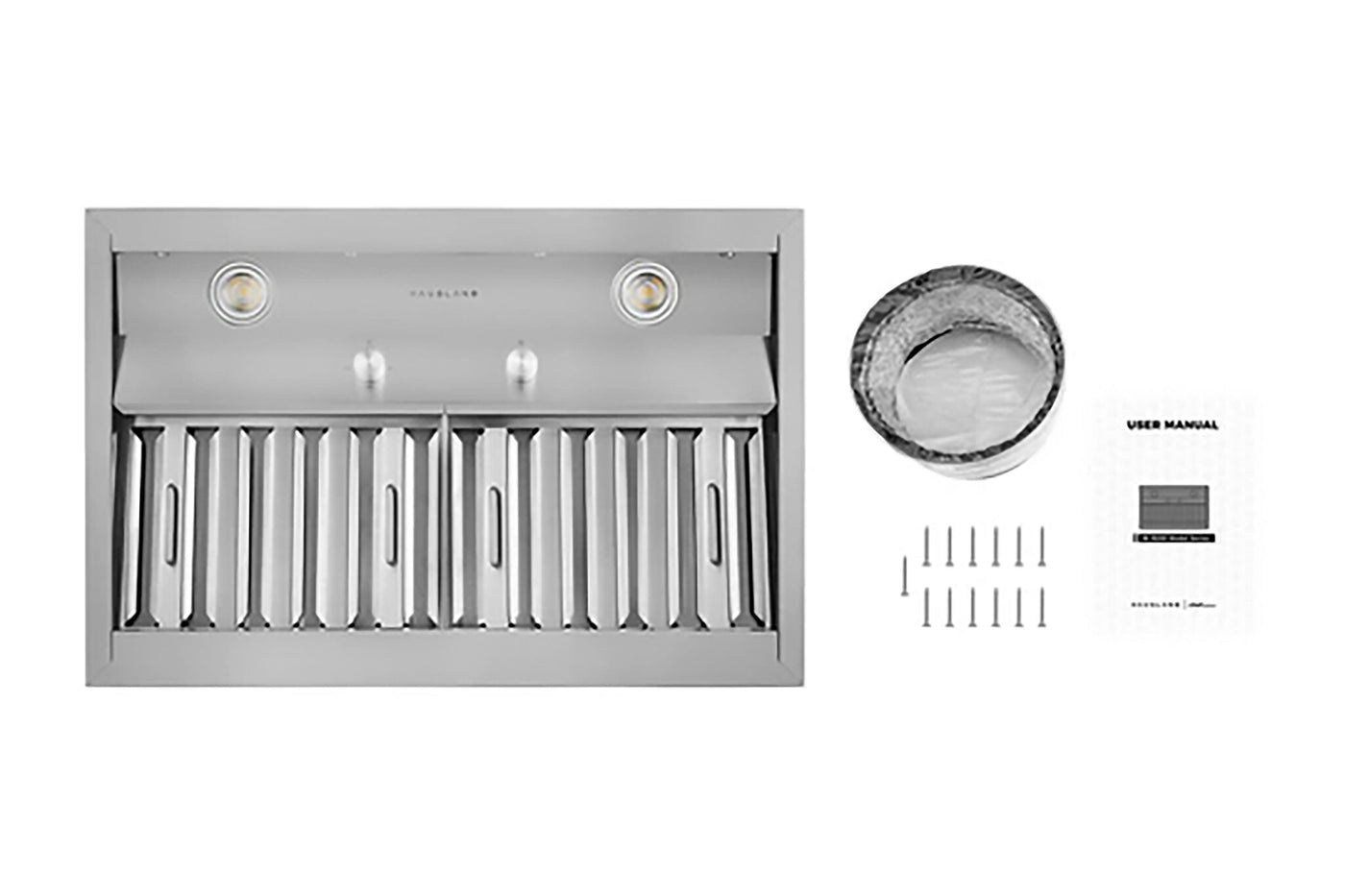 Hauslane Stainless Steel 42" 800 CFM Range Hood Insert - IN-R200SS-42