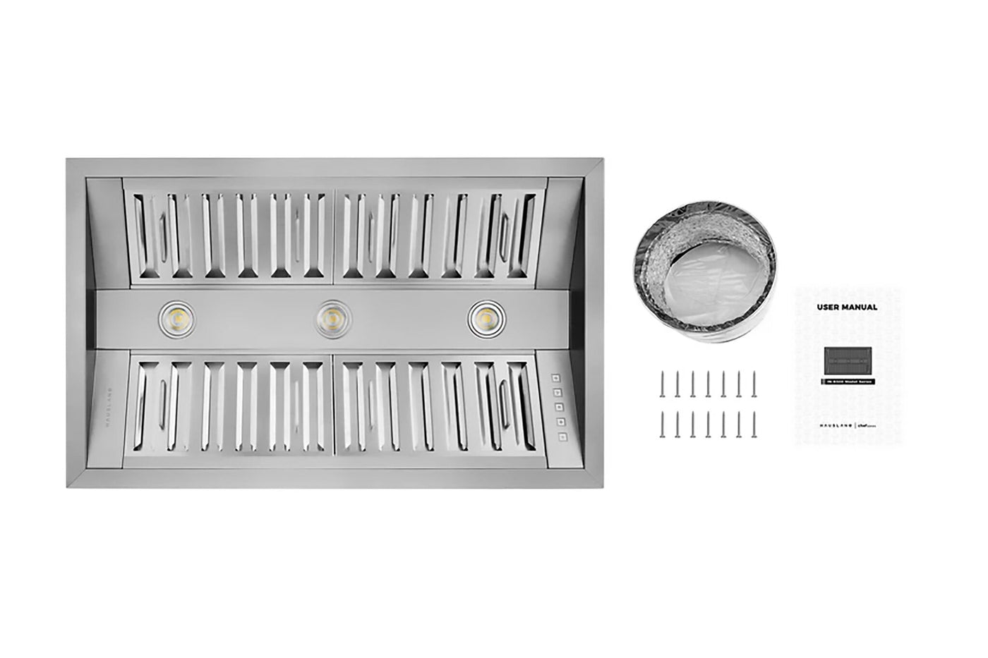 Hauslane Stainless Steel 40" 800 CFM Range Hood Insert - IN-R300SS-40