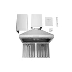 Hauslane Stainless Steel 30" 860 CFM Chimney Range Hood - WM-530SS-30P