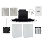 Hauslane Stainless Steel 30" 900 CFM Wall Mount Range Hood - WM-639SS-30
