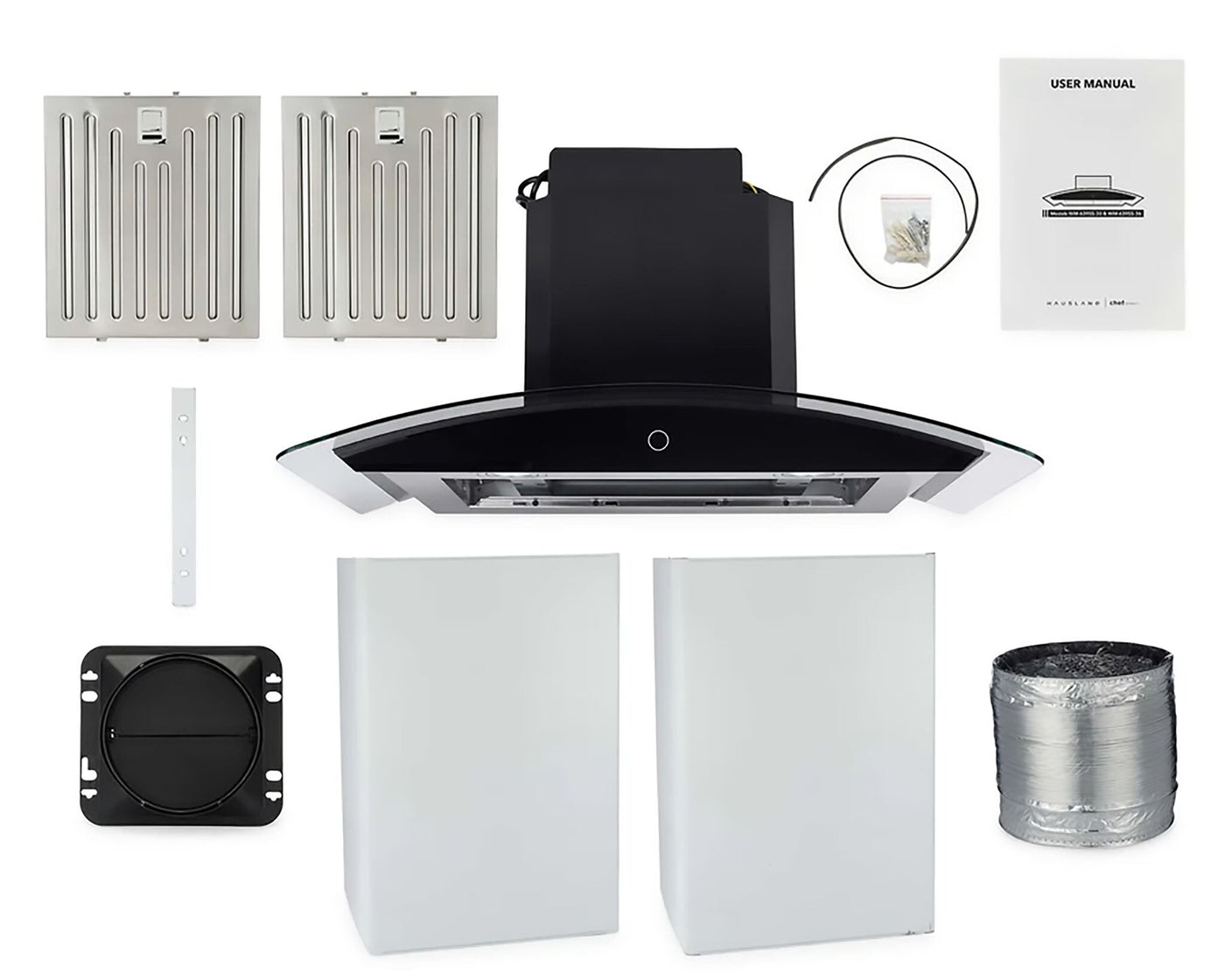 Hauslane Stainless Steel 30" 900 CFM Wall Mount Range Hood - WM-639SS-30