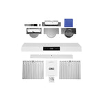 Hauslane Matte White 30" 860 CFM Under Cabinet Range Hood - UC-PS18WHT-30