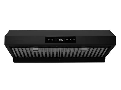 Hauslane Matte Black 30" 860 CFM Under Cabinet Range Hood - UC-PS18BLK-30