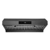 Hauslane Black Stainless Steel 36" 860 CFM Under Cabinet Range Hood - UC-PS18BSS-36