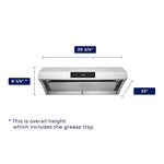 Hauslane Stainless Steel 30" 950 CFM Under Cabinet Range Hood - UC-PS38SS-30