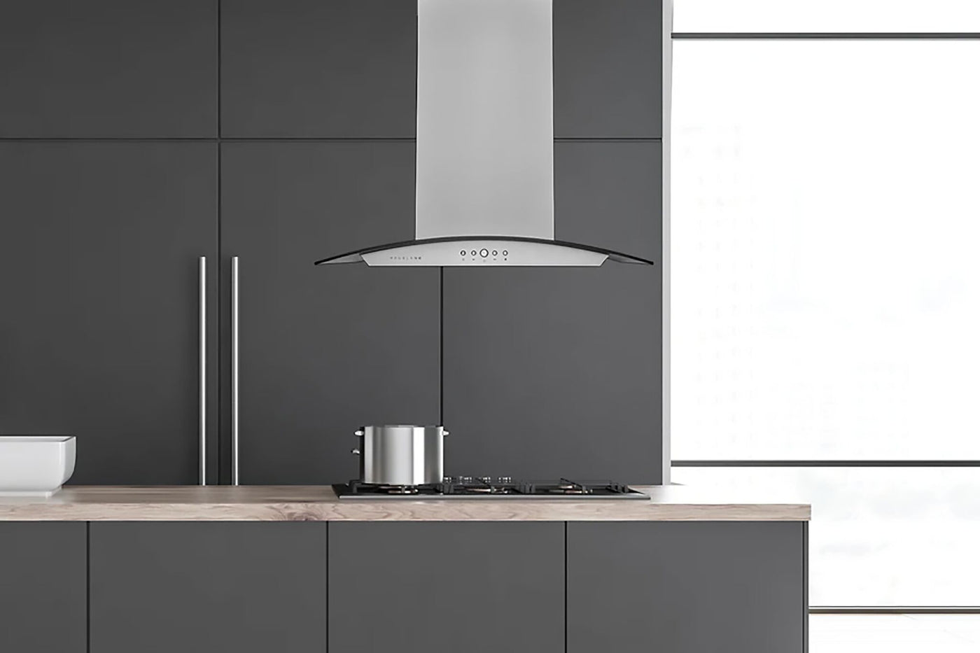 Hauslane Stainless Steel 36" 1000 CFM Ceiling Mount Range Hood - IS-200SS-36