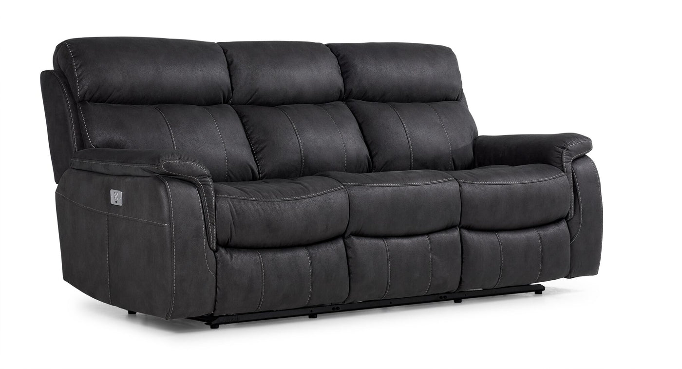 Haven Dual Power Reclining Sofa, Loveseat and Recliner Set - Grey