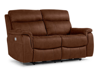 Haven Dual Power Reclining Loveseat - Mocha