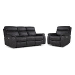 Haven Power Reclining Sofa and Chair Set - Grey