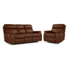 Haven Dual Power Reclining Sofa and Recliner Set - Mocha