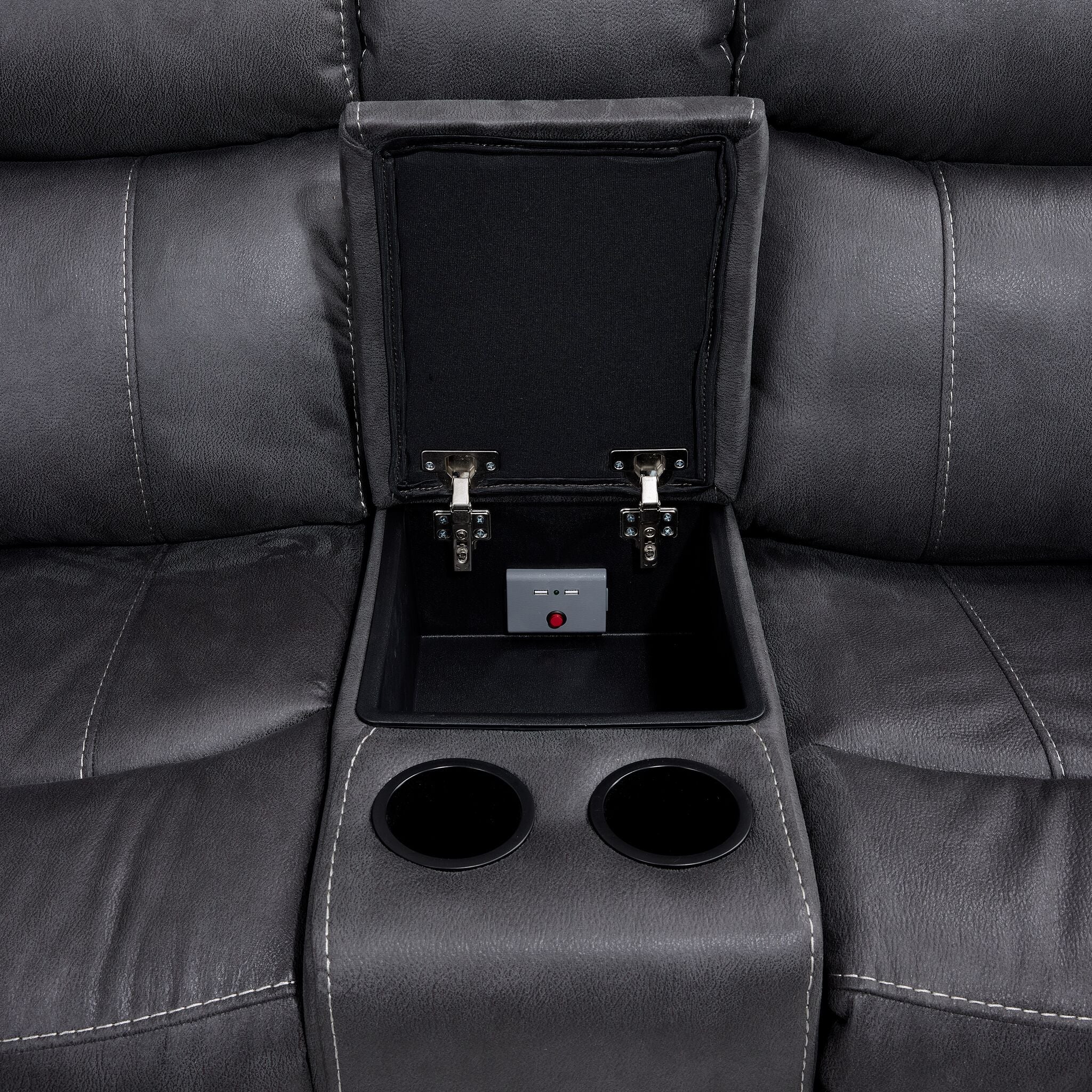 Haven 6-Piece Dual Power Reclining Sectional - Grey