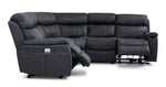 Haven 5-Piece Dual Power Reclining Sectional - Grey