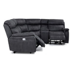 Haven 5-Piece Dual Power Reclining Sectional with Console - Grey